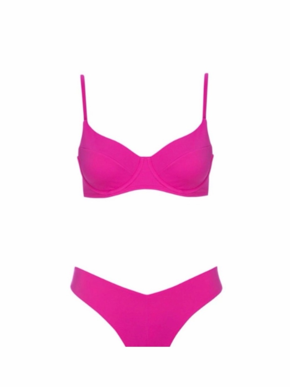 VETCHY NWOT hot pink Bikini Top and Bottom Set